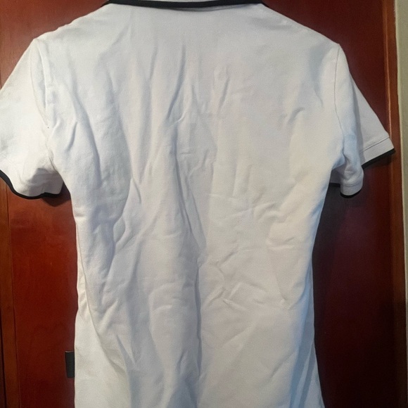VERSACE JEANS COUTURE Sz Small STITCHED LOGO WHITE POLO SHIRT - Picture 7 of 12